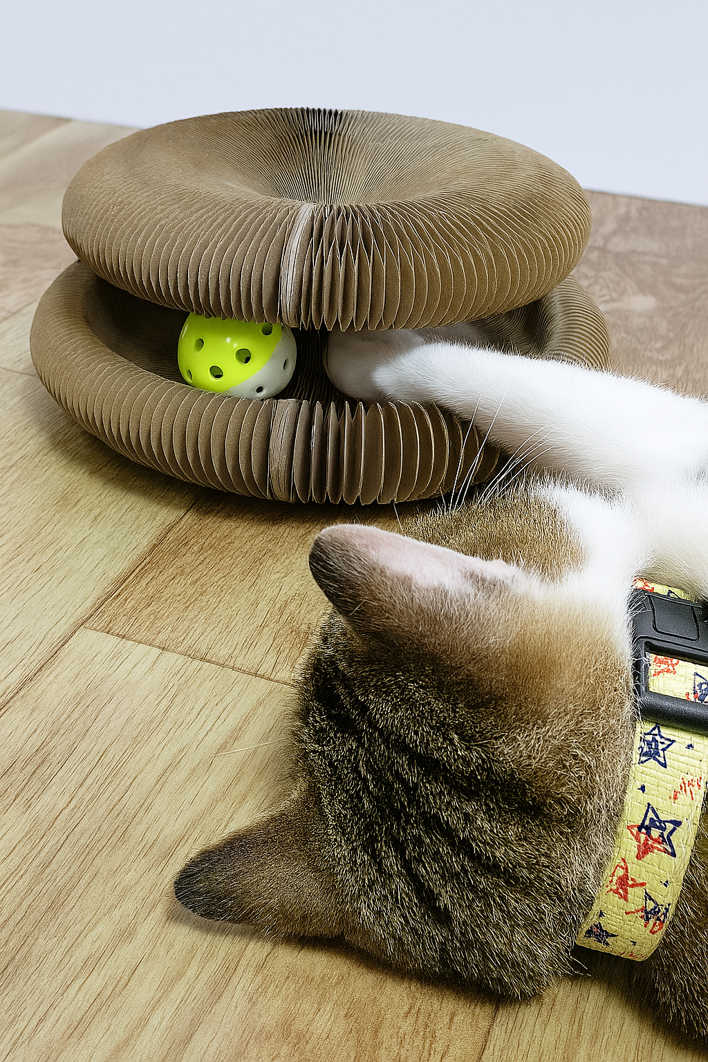 Whisker Wonderland Magic Organ Cat Scratcher with Bell Ball & Corrugated Claw Board