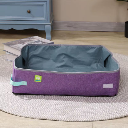 Semi Enclosed Cat Litter Box, Foldable, Portable, Waterproof, Oxford Cloth, Open Cat Toilet Cat Litter Box Pet Supplies & Pet