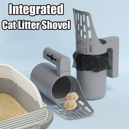 New Cat Litter Shovel Scoop with Refill Bag for Pet Filter Clean Toilet Garbage Picker Cat Supplies Cat Litter Box Self Cleaning