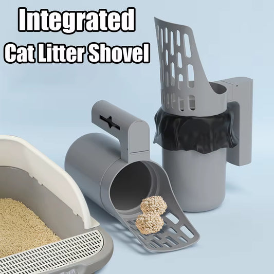 New Cat Litter Shovel Scoop with Refill Bag for Pet Filter Clean Toilet Garbage Picker Cat Supplies Cat Litter Box Self Cleaning