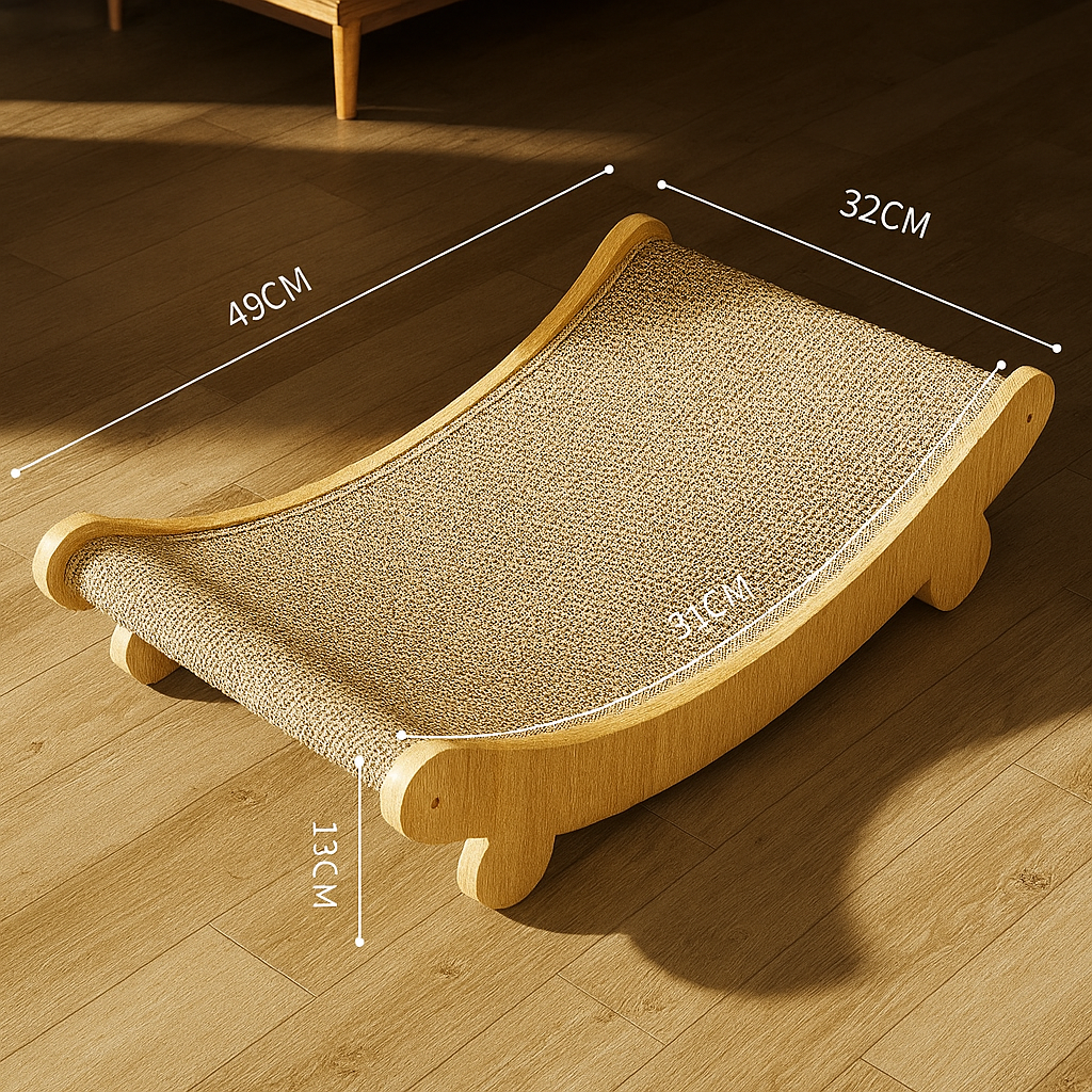Durable Sisal Cat Scratch Pad with Cozy Bed