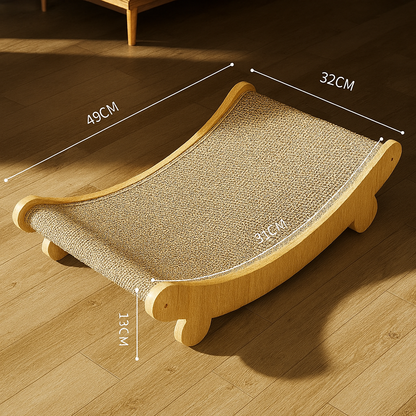 Durable Sisal Cat Scratch Pad with Cozy Bed