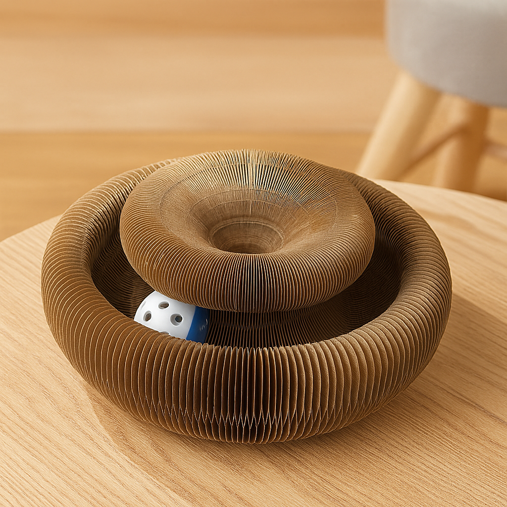 Whisker Wonderland Magic Organ Cat Scratcher with Bell Ball & Corrugated Claw Board