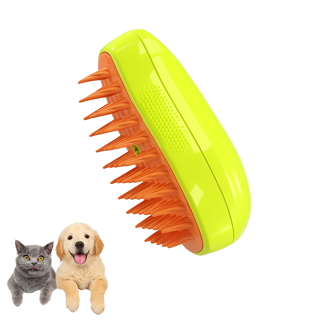 SteamGroom 3-in-1 Pet Brush Spa-Level Grooming for Cats & Dogs