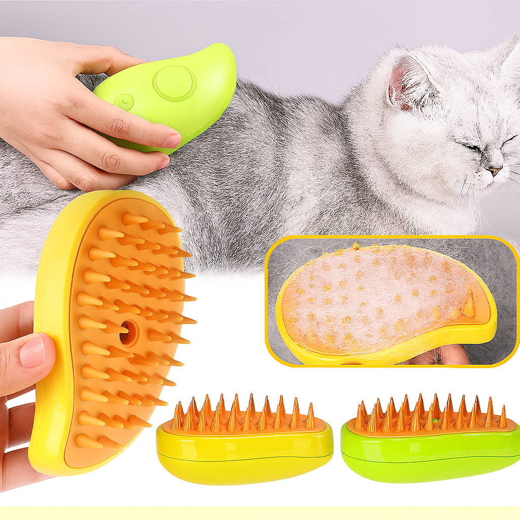 SteamGroom 3-in-1 Pet Brush Spa-Level Grooming for Cats & Dogs