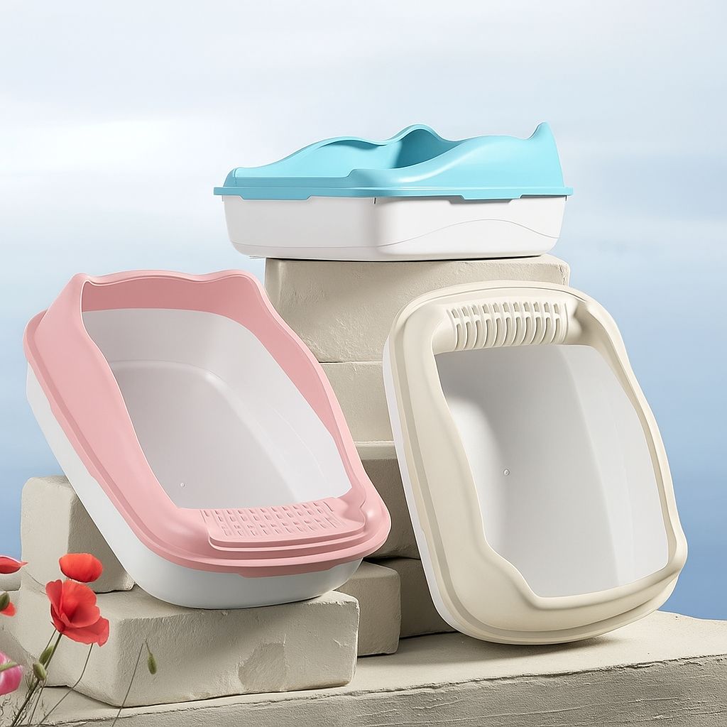 Compact Anti-Splash Cat Litter Box
