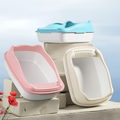 Compact Anti-Splash Cat Litter Box