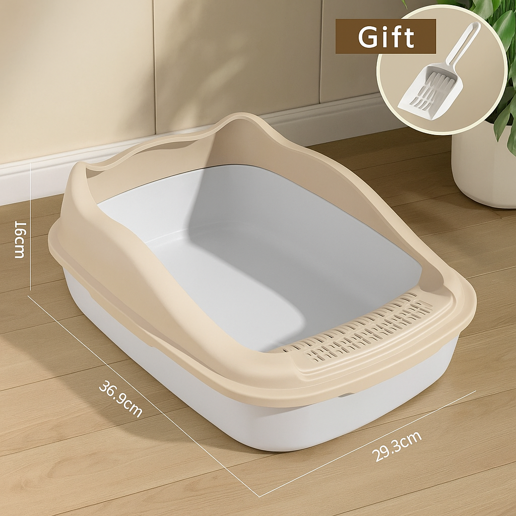 Compact Anti-Splash Cat Litter Box