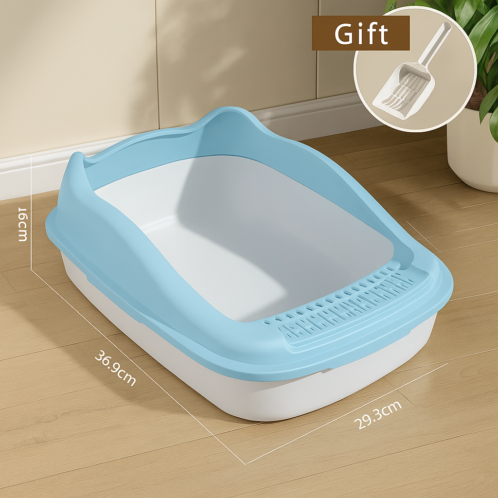 Compact Anti-Splash Cat Litter Box
