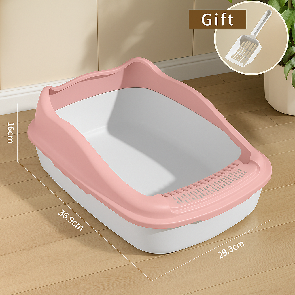 Compact Anti-Splash Cat Litter Box