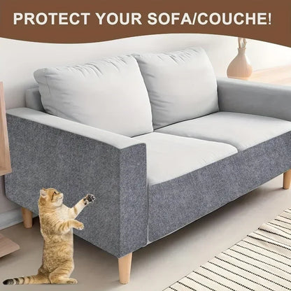 Self-Adhesive Cat Scratch Mat Durable Furniture Protector DIY Customizable Cat Scratching Pad for Couch Sofa Protection
