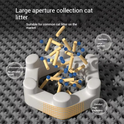 Large Double Layer Cat Litter Mat - Waterproof Non-Slip Washable, Durable Litter Box Mat with Sand Trapper, Easy Clean Pet Pad