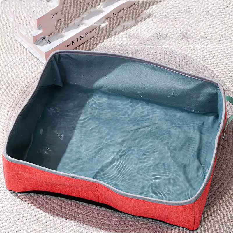 Semi Enclosed Cat Litter Box, Foldable, Portable, Waterproof, Oxford Cloth, Open Cat Toilet Cat Litter Box Pet Supplies & Pet