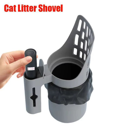 New Cat Litter Shovel Scoop with Refill Bag for Pet Filter Clean Toilet Garbage Picker Cat Supplies Cat Litter Box Self Cleaning